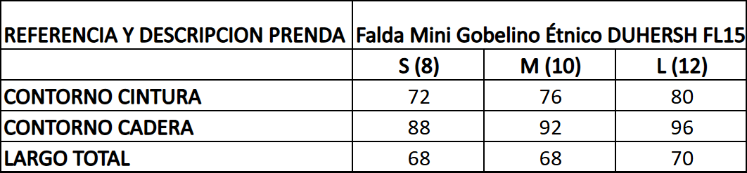 Falda Mini Gobelino Étnico DUHERSH FL15