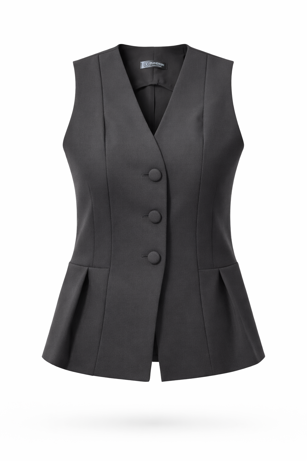 Chaleco estructurado en lino semi-licrado