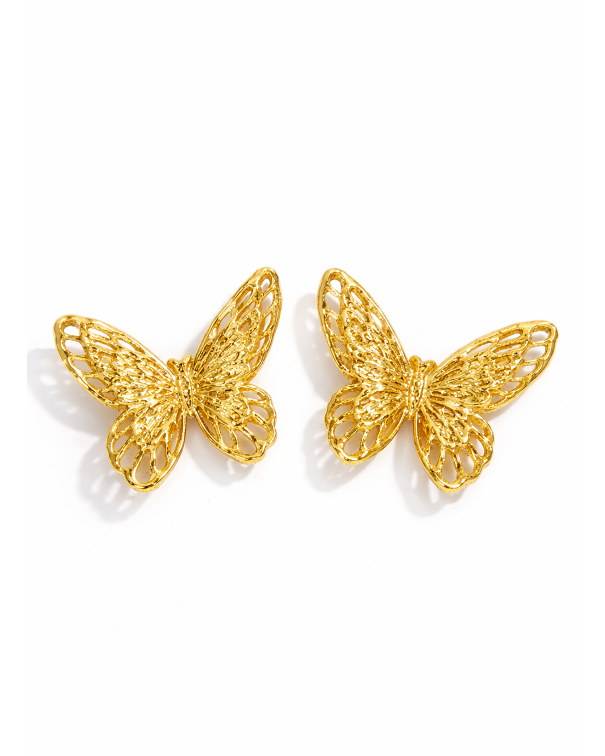 Aretes Mariposa Aurea en bronce AC29