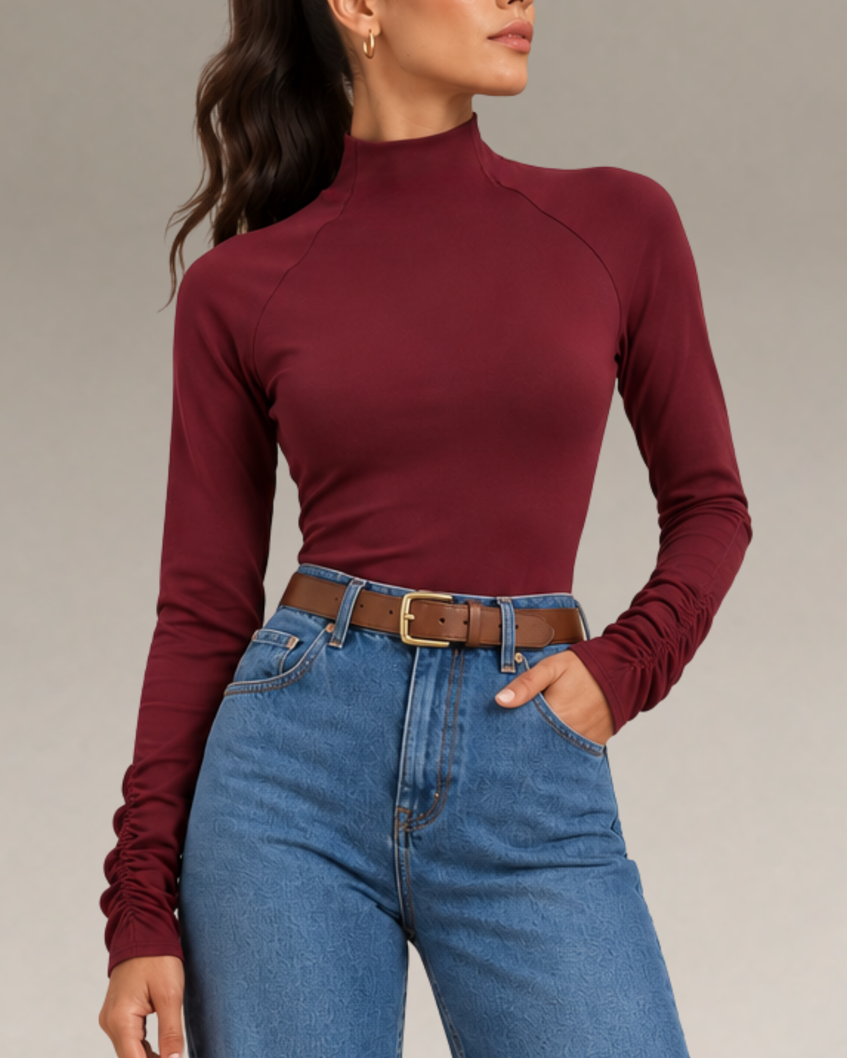 Blusa Cuello alto Esencial Decima