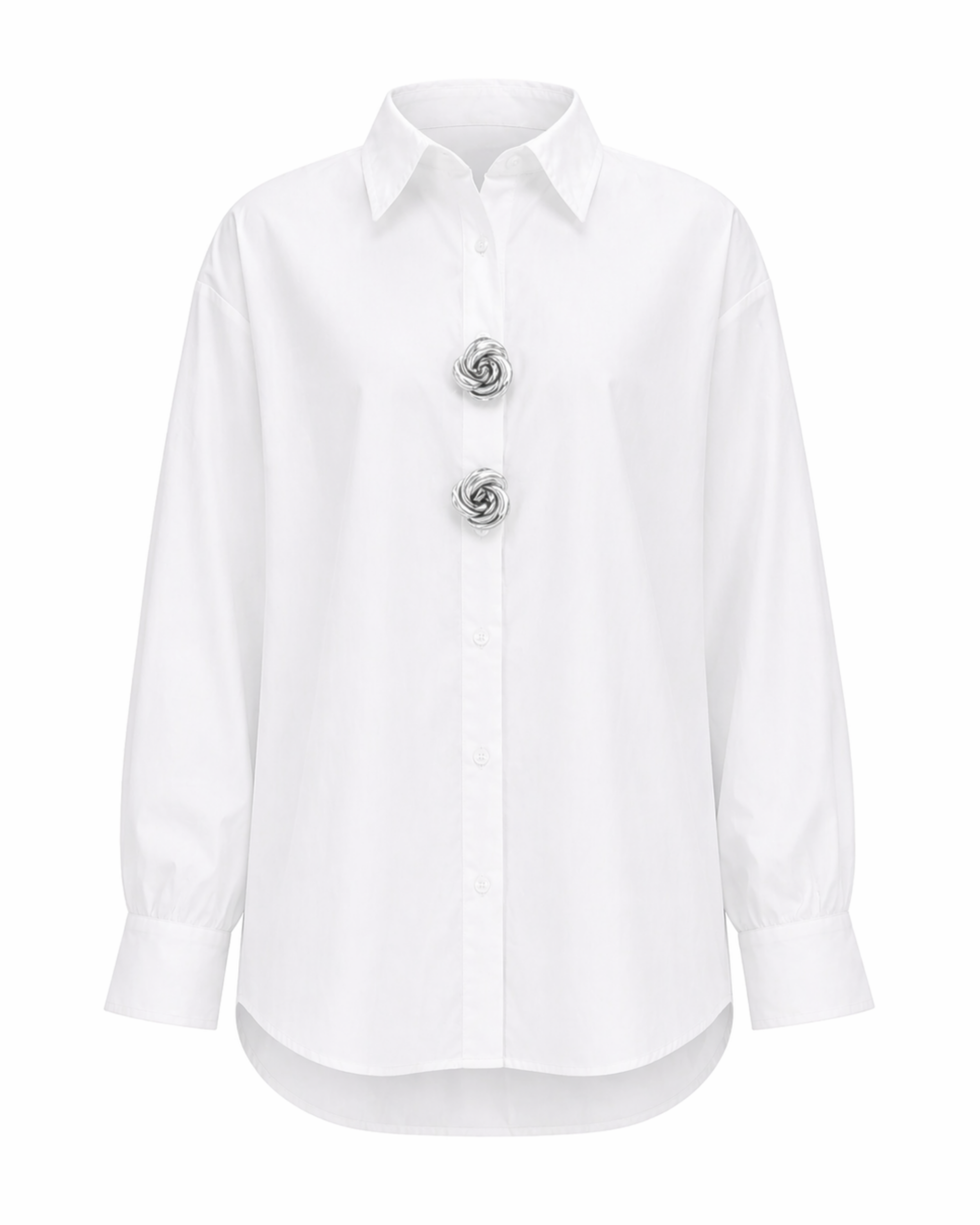 Camisa Blanca Botones Joya BL11