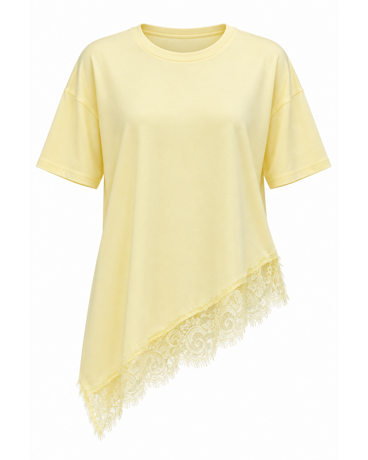 Camiseta Asimétrica Lace Essence BL05