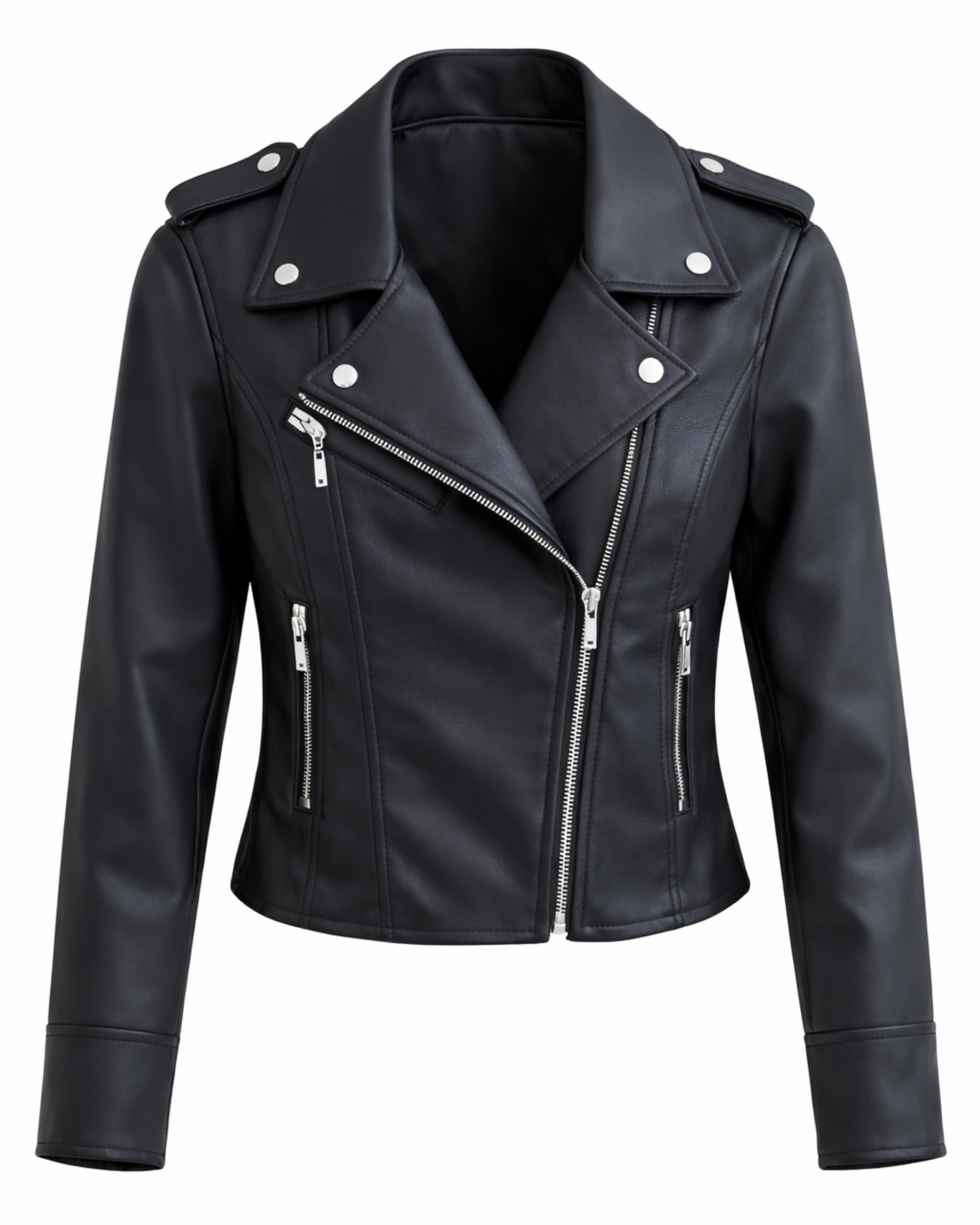 Chaqueta Biker Negra Eco cuero CH03