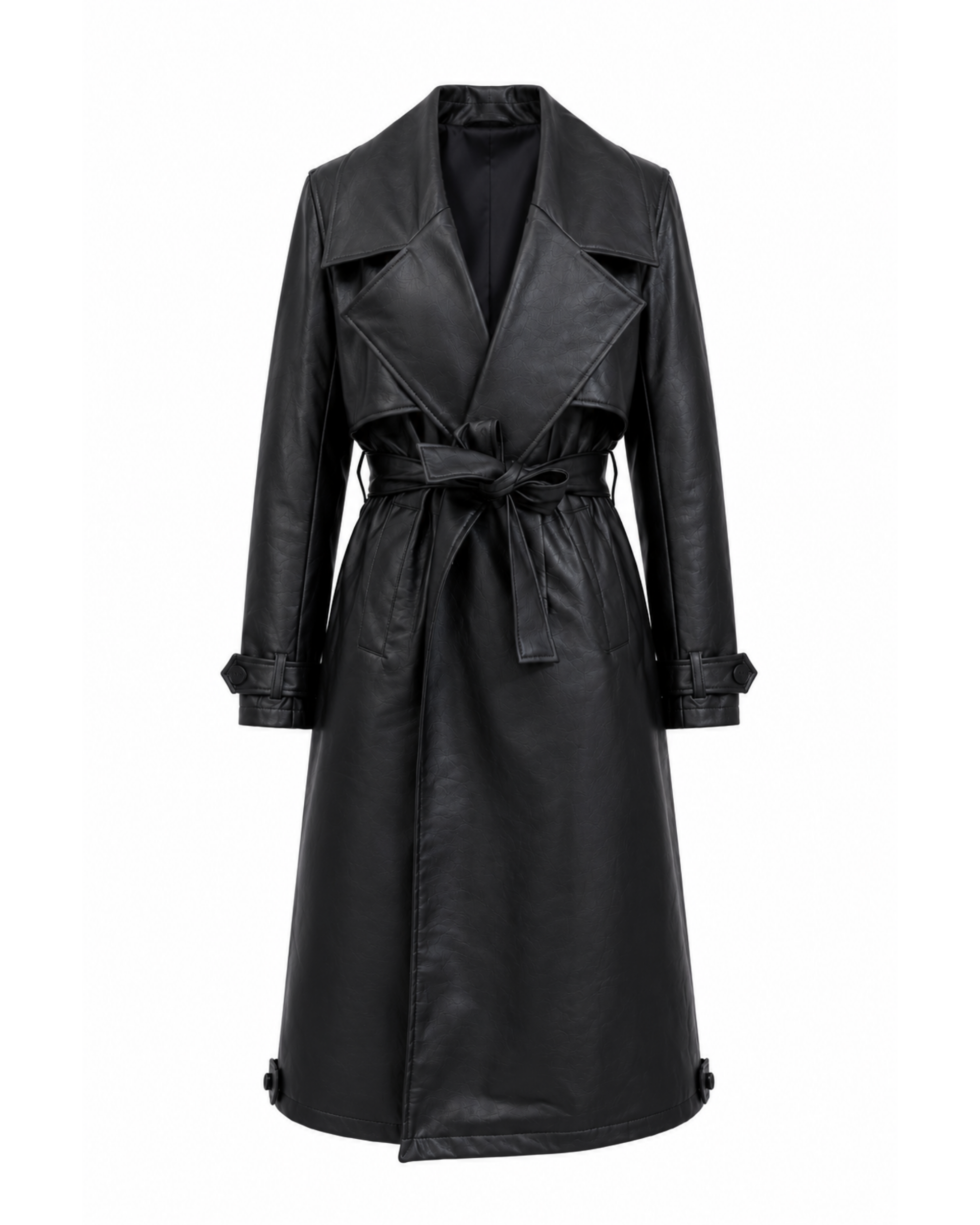 Gabán Trench Cuero Sintético Noir GA02