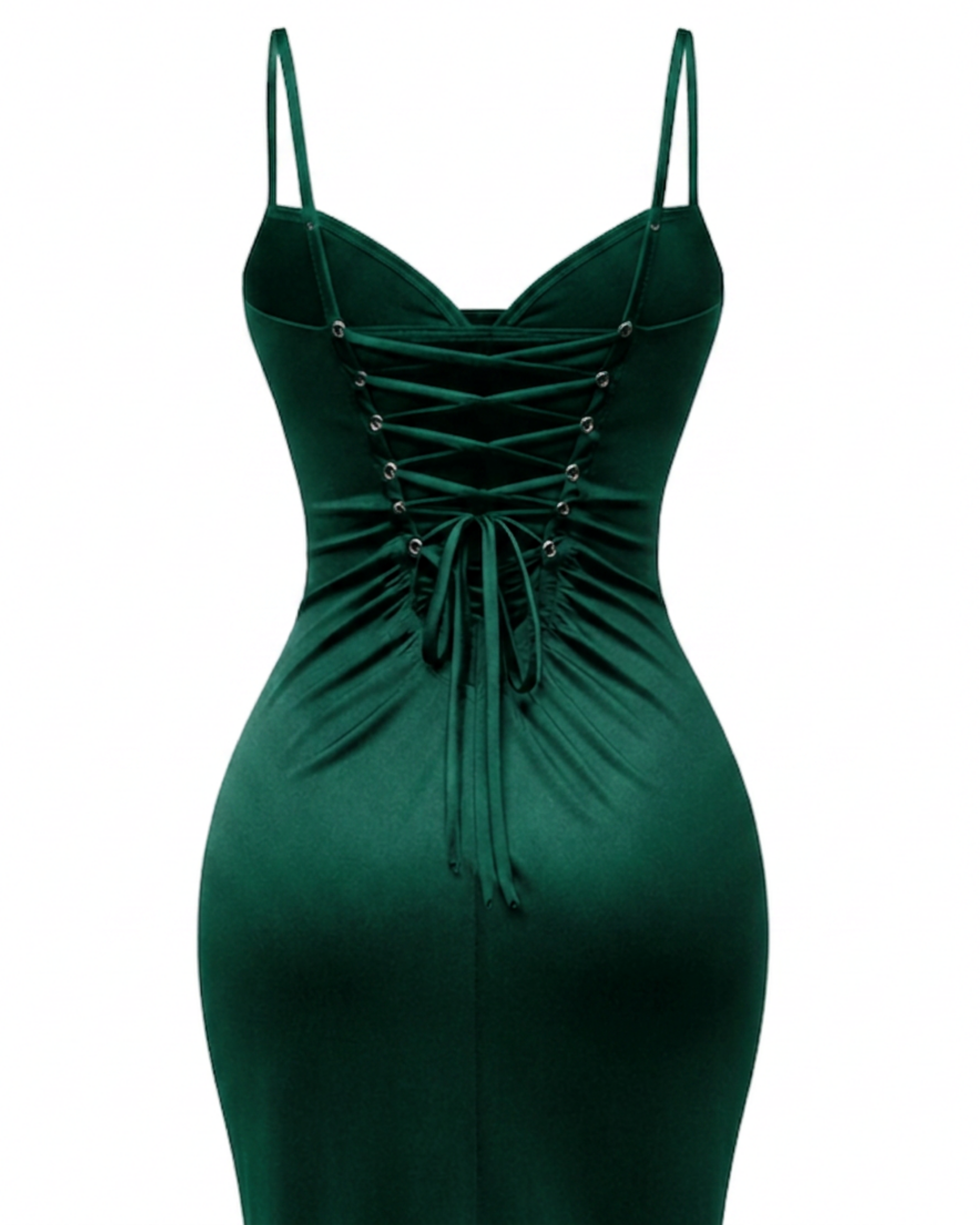 Vestido Maxi Satinado Corset VE07