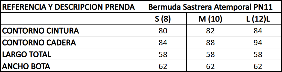 Bermuda Sastrera Atemporal PN11