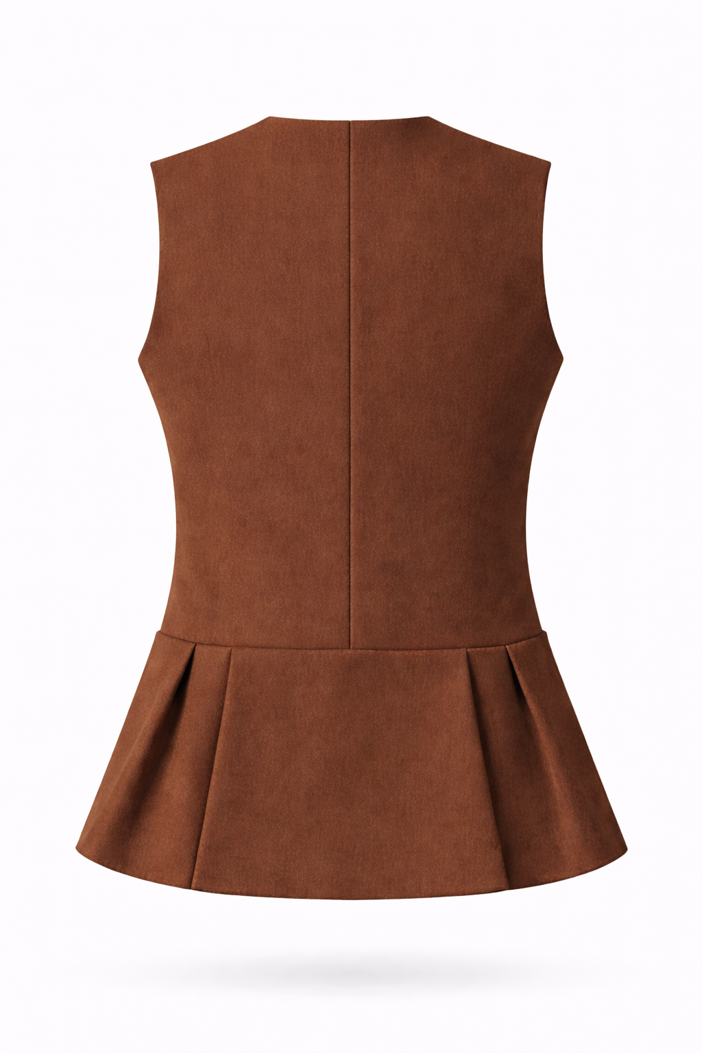 Chaleco estructurado en lino semi-licrado