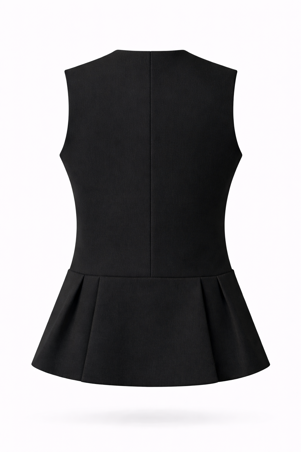 Chaleco estructurado en lino semi-licrado