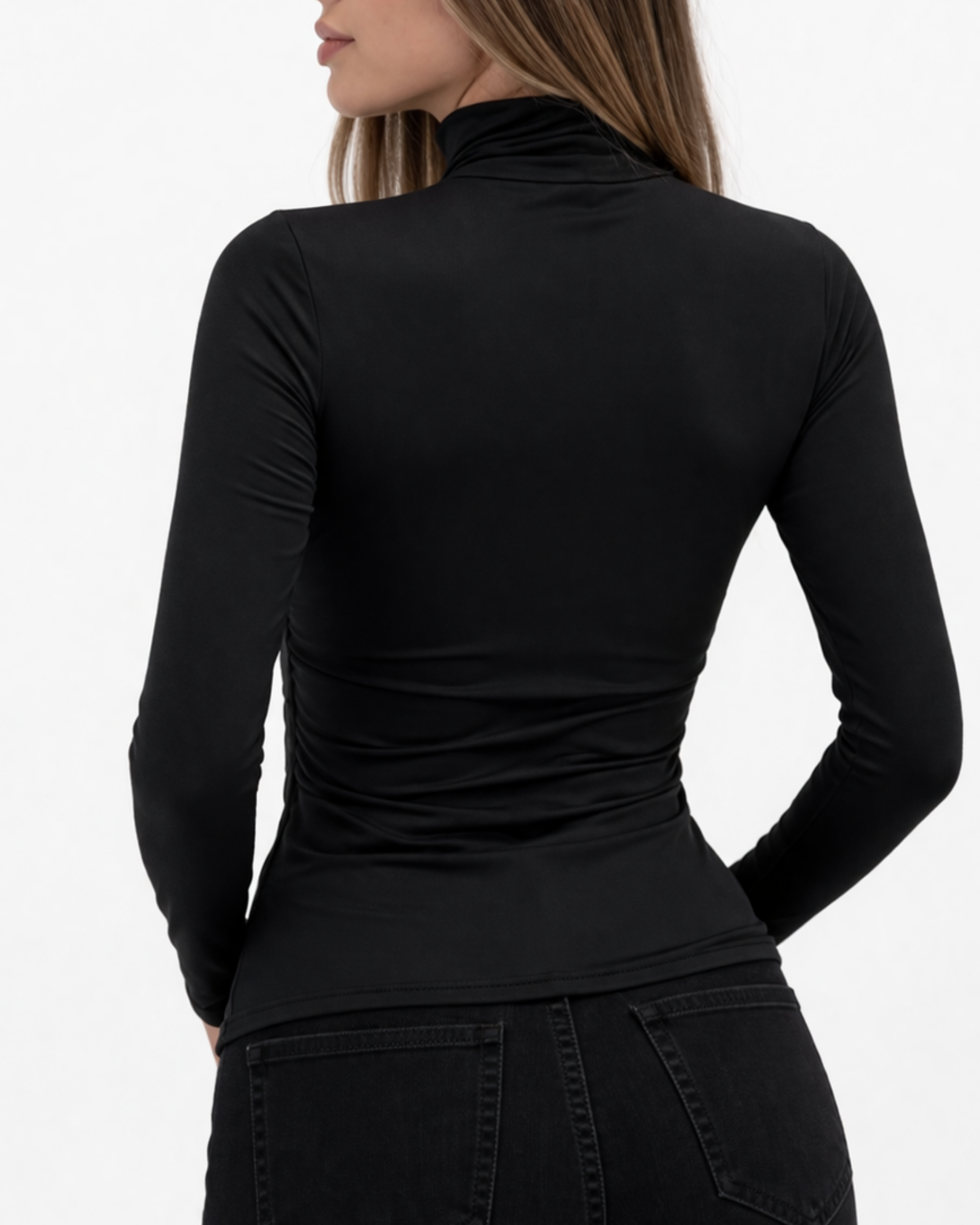 Blusa Drappeada Eco Cuero BL09