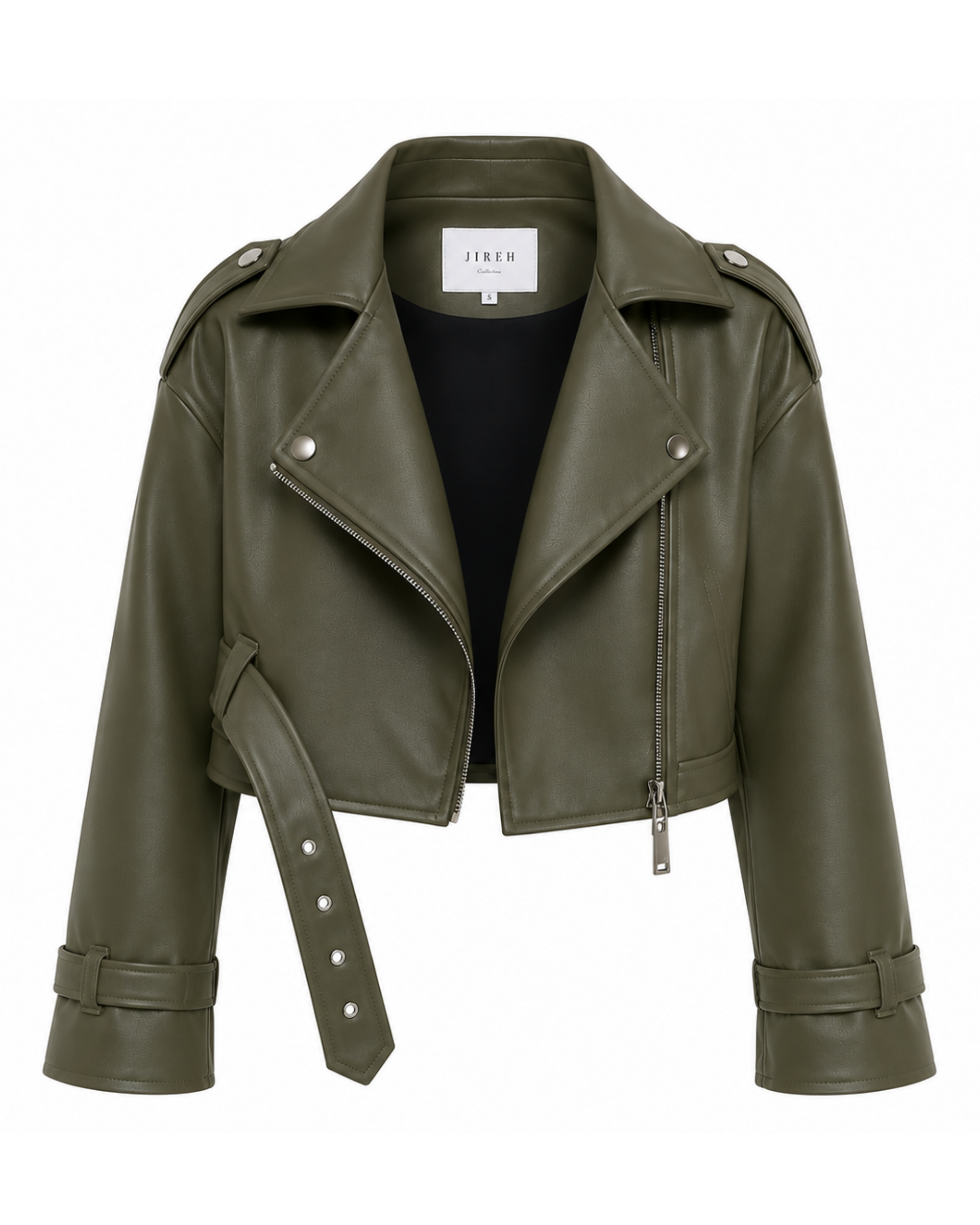 Chaqueta Biker Aura Verde Oliva CH09