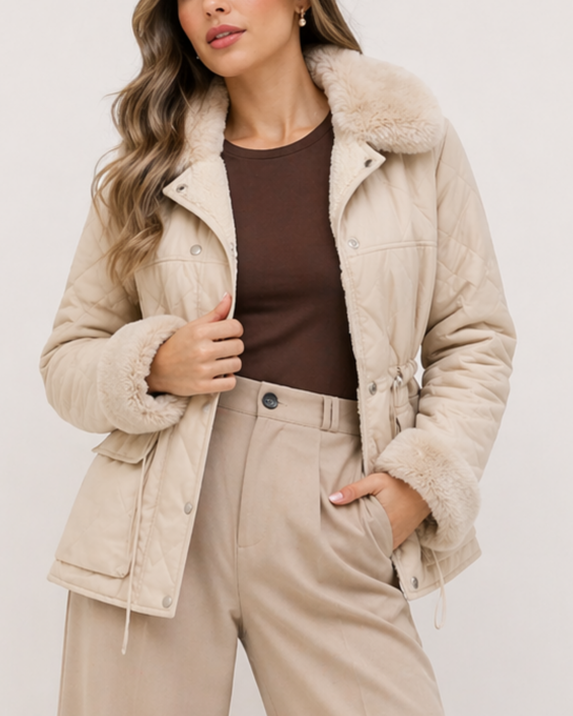 Chaqueta Acolchada Eco Cuero CH17