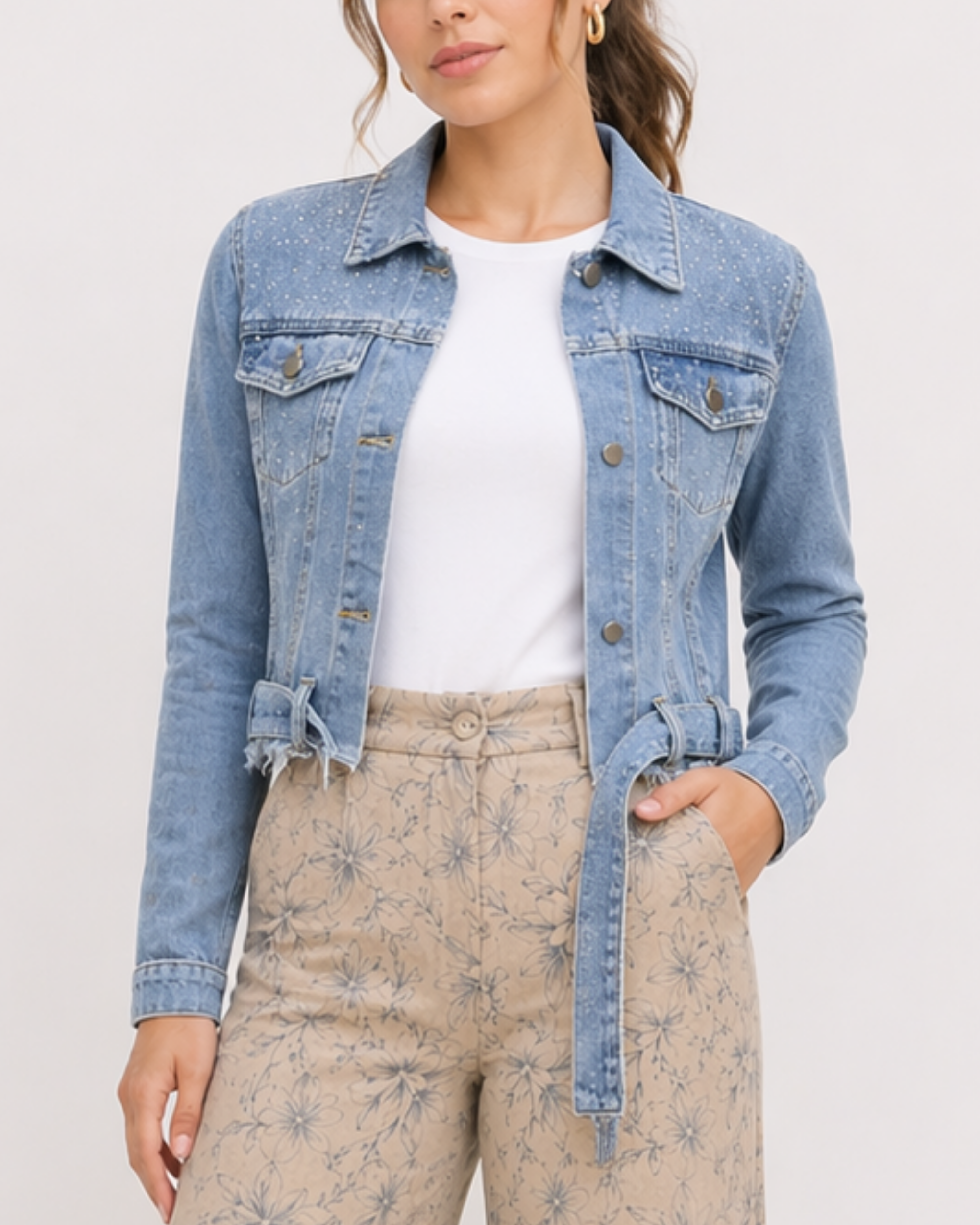 Chaqueta Denim Brillo Degradado CH06