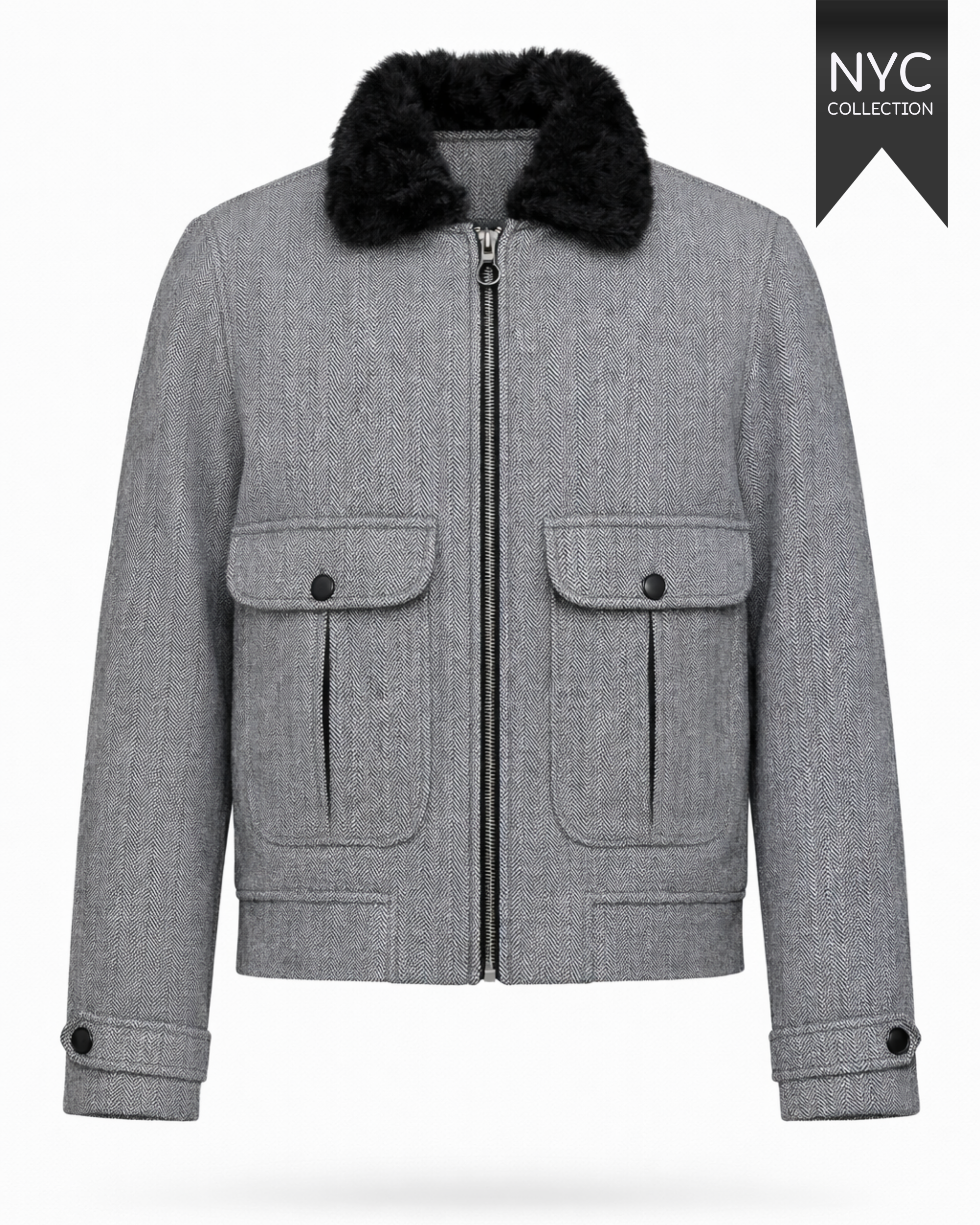 Chaqueta Paño Espina de Pescado NYC CHH17