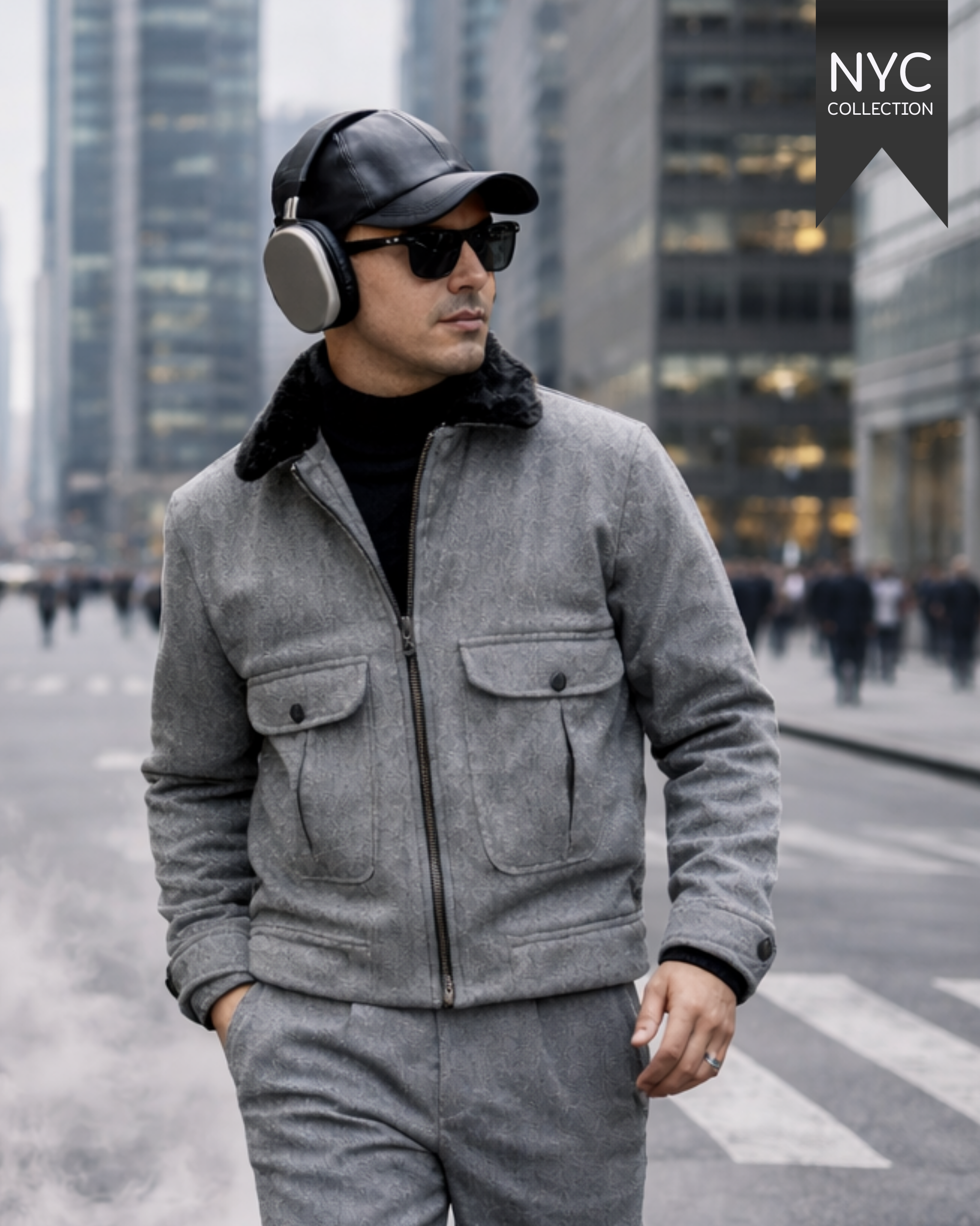 Chaqueta Paño Espina de Pescado NYC CHH17