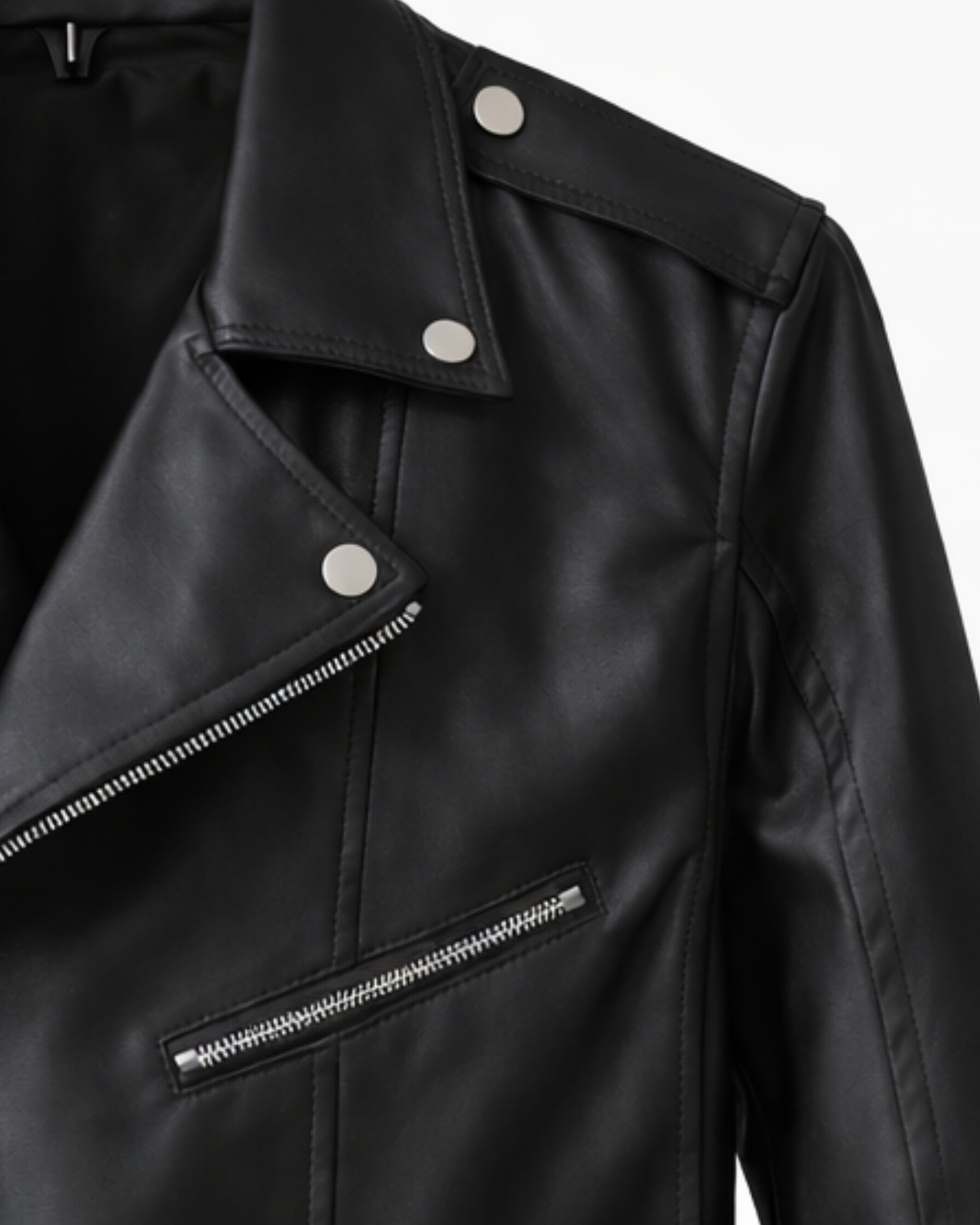 Chaqueta Biker Negra Eco Cuero Hombre CHH05