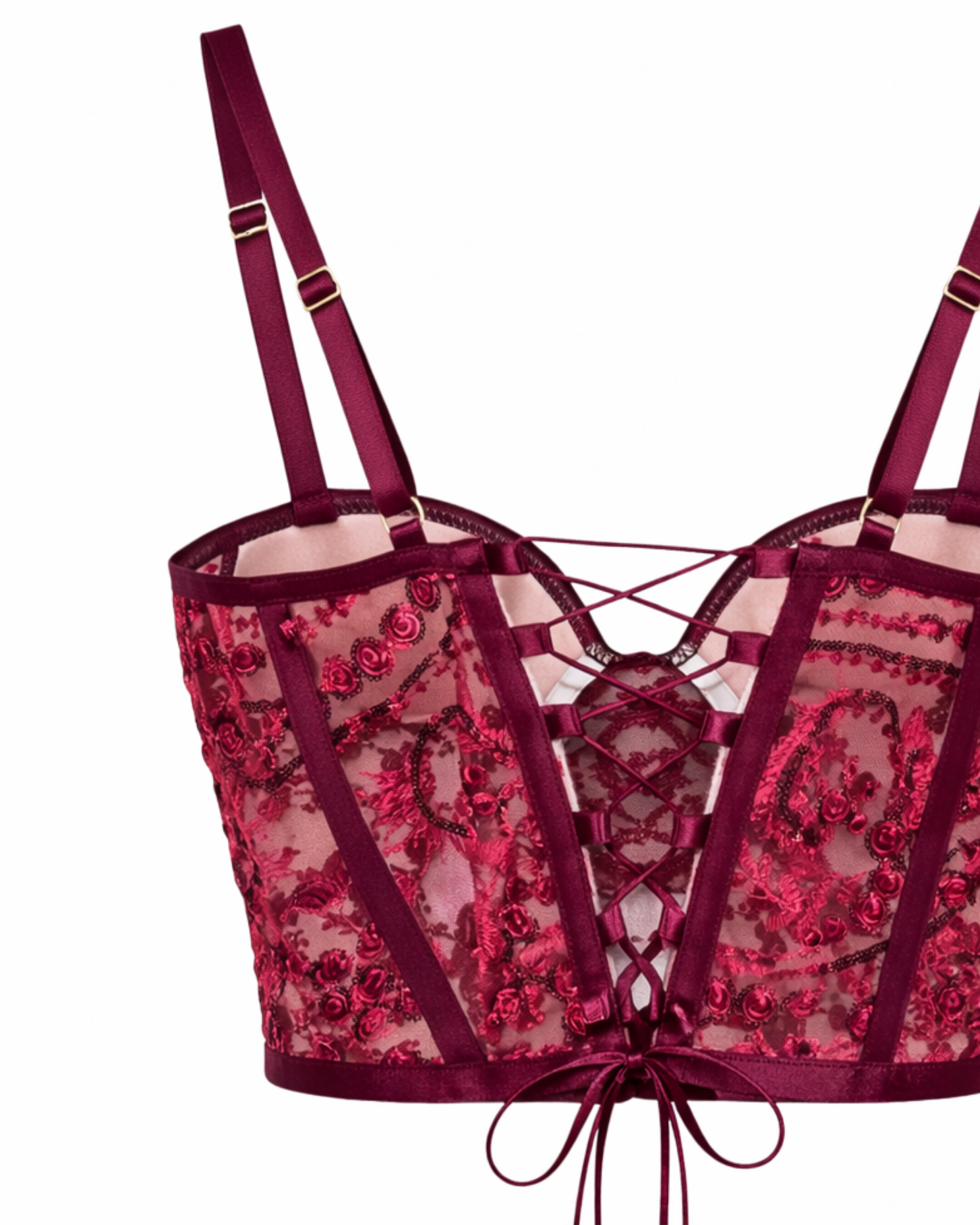 Corset en Encaje Bordado CR04