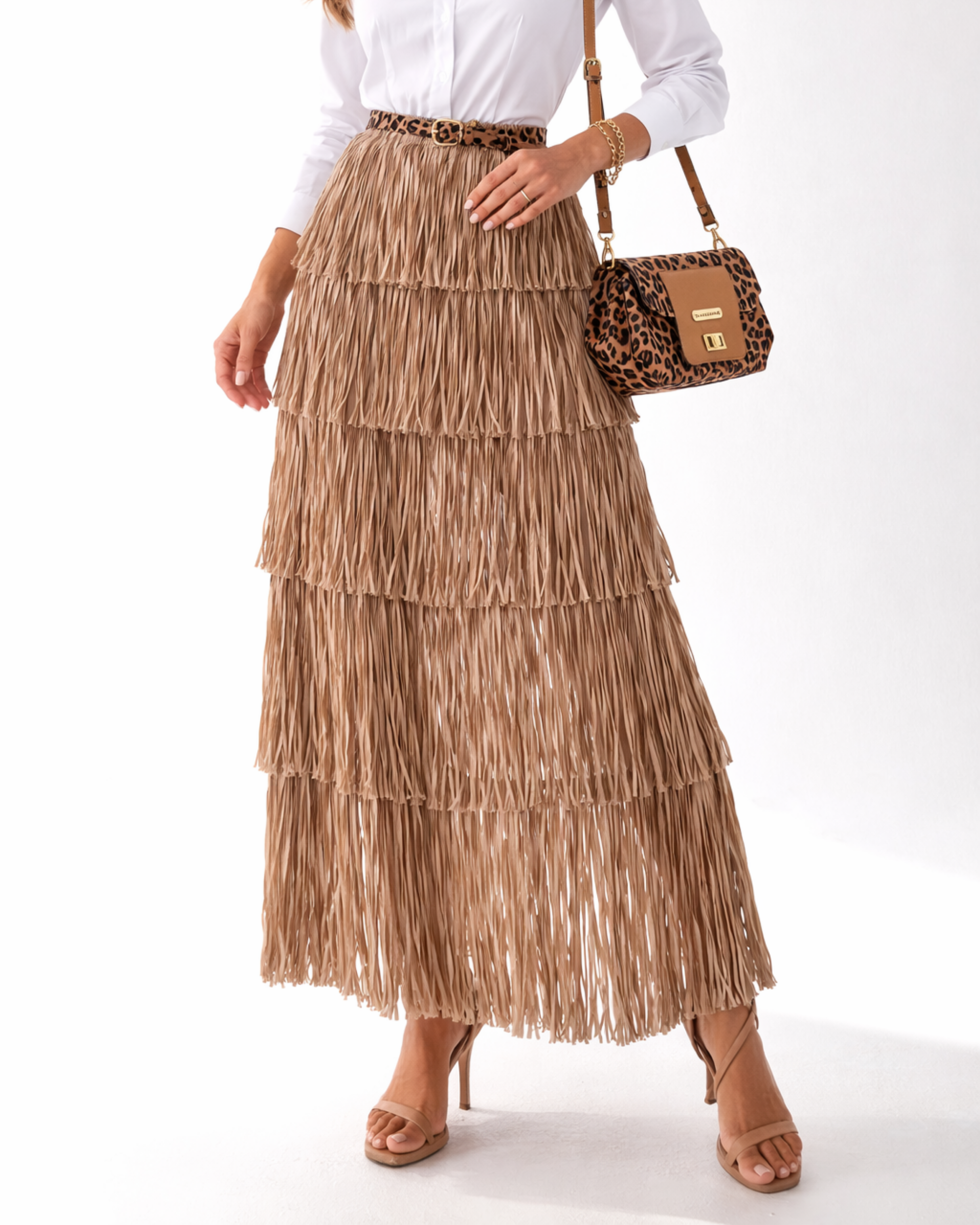 Falda Maxi con Flecos FL06