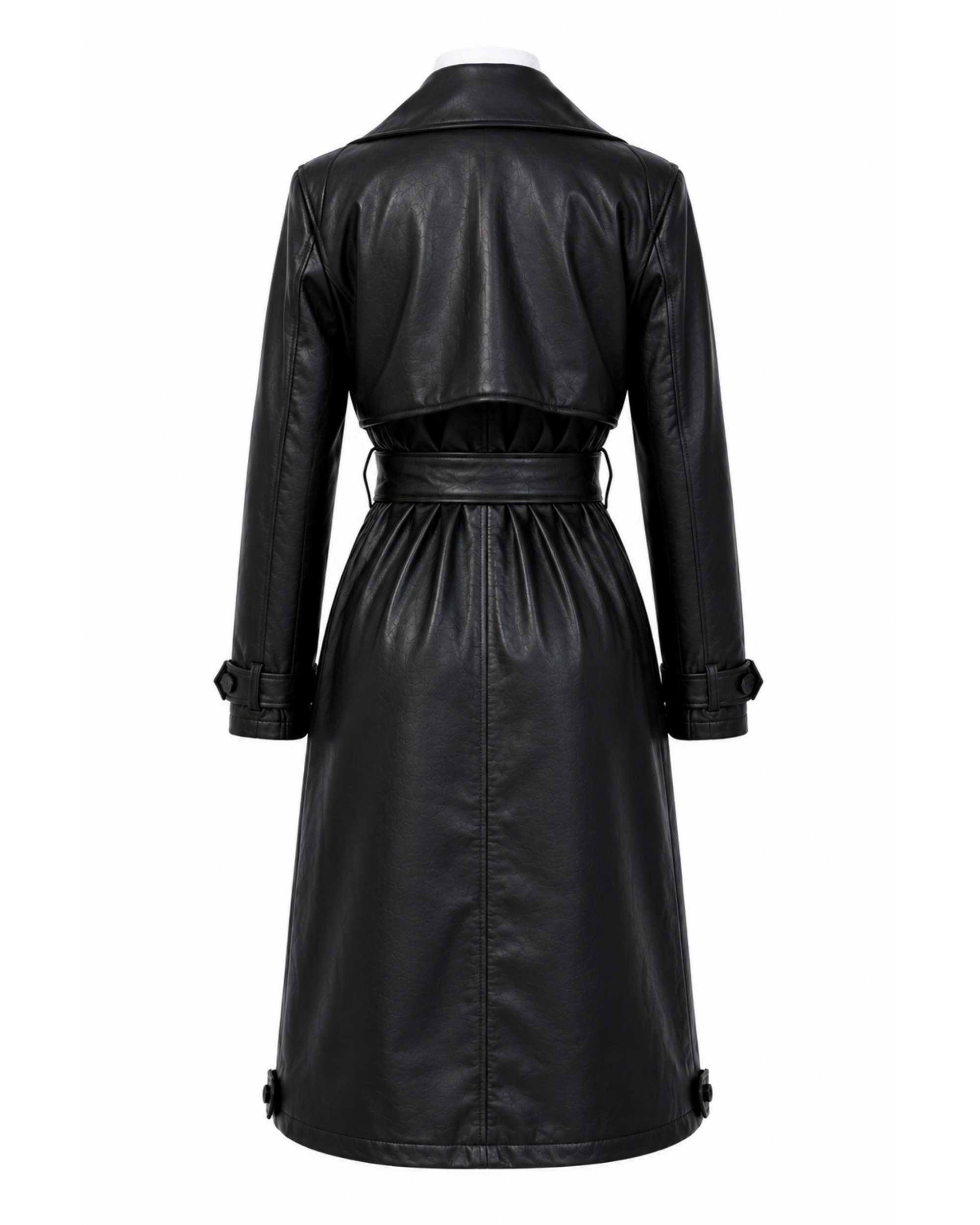 Gabán Trench Cuero Sintético Noir GA02