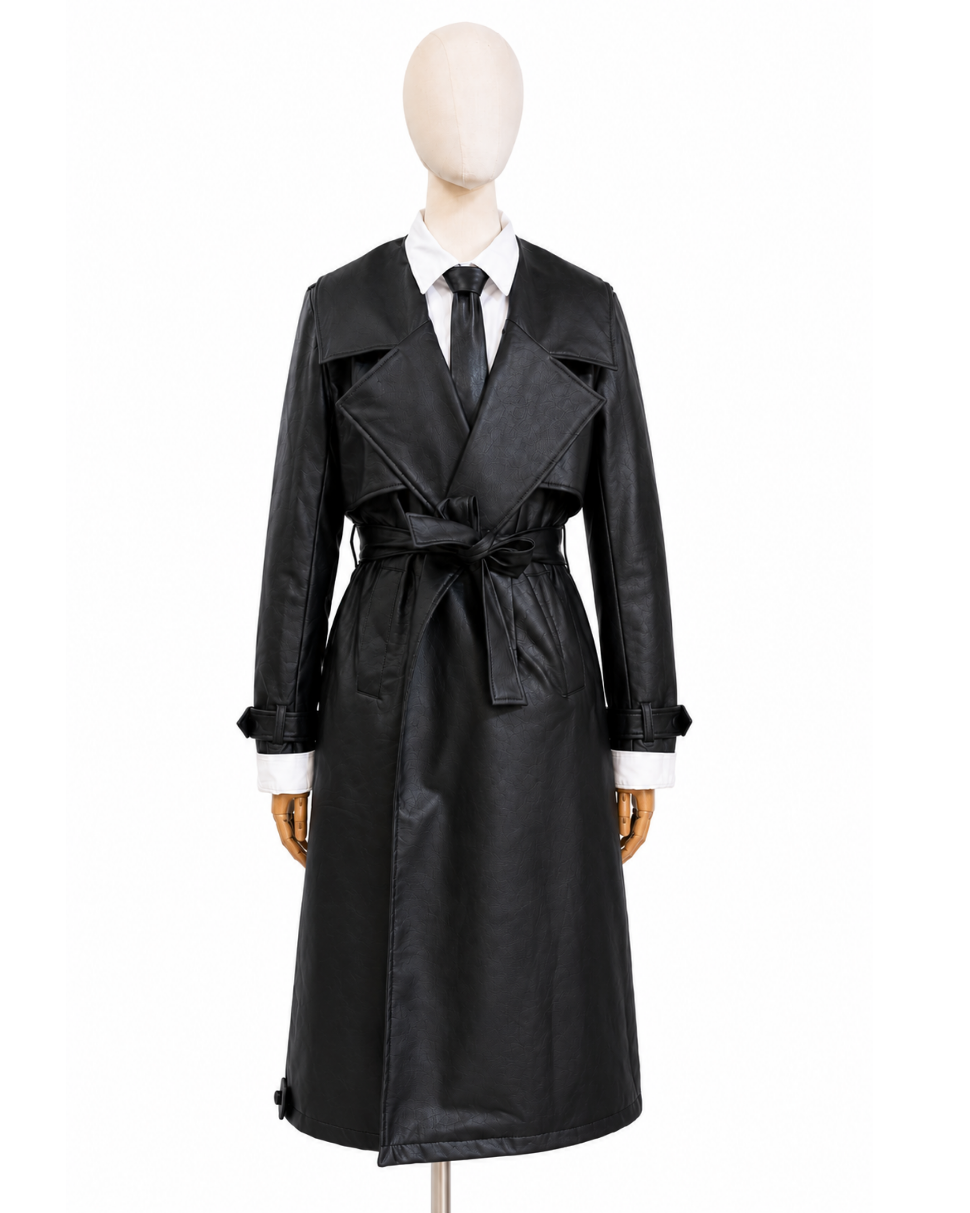 Gabán Trench Cuero Sintético Noir GA02