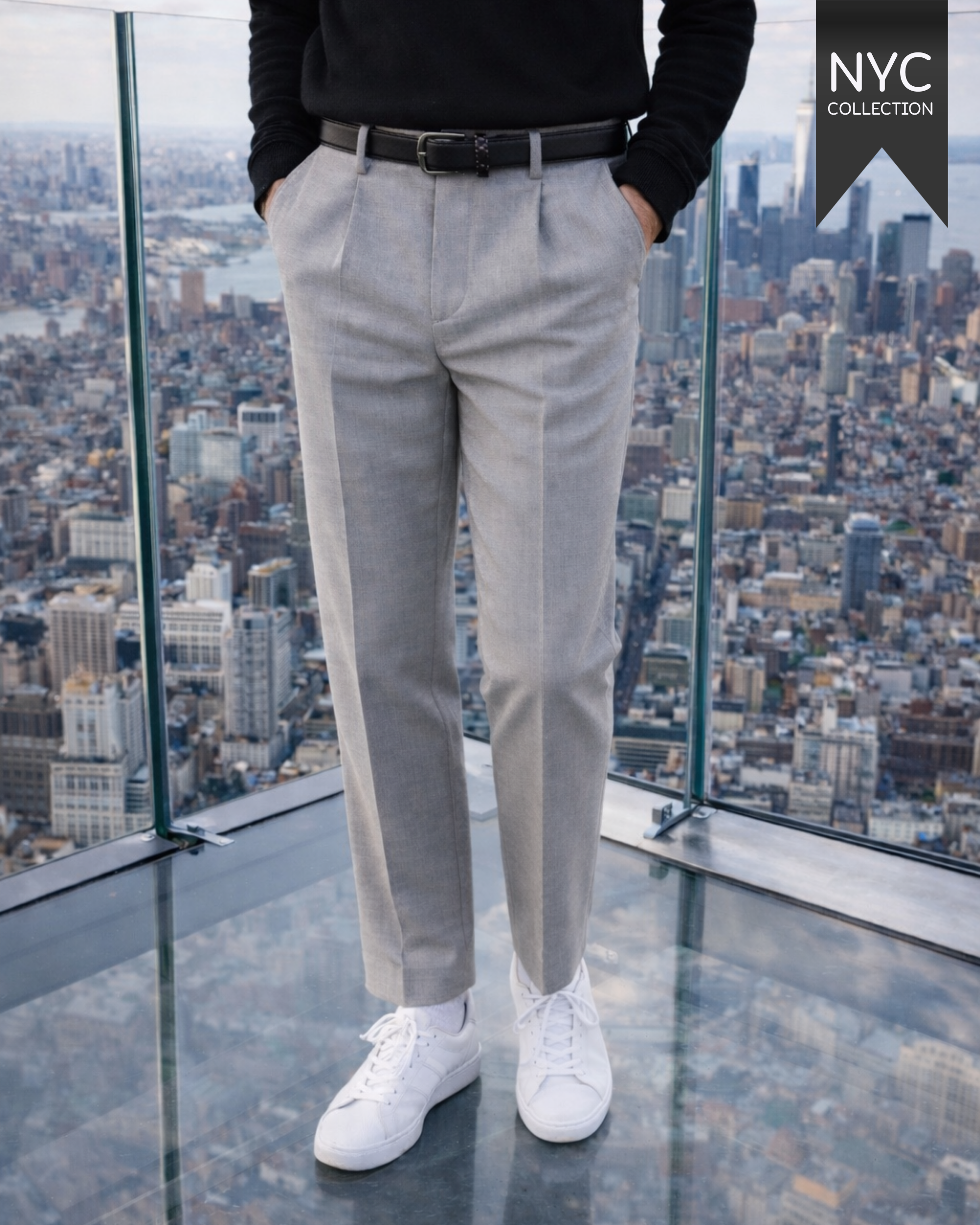 Pantalón Lino Gris NYC PAH07