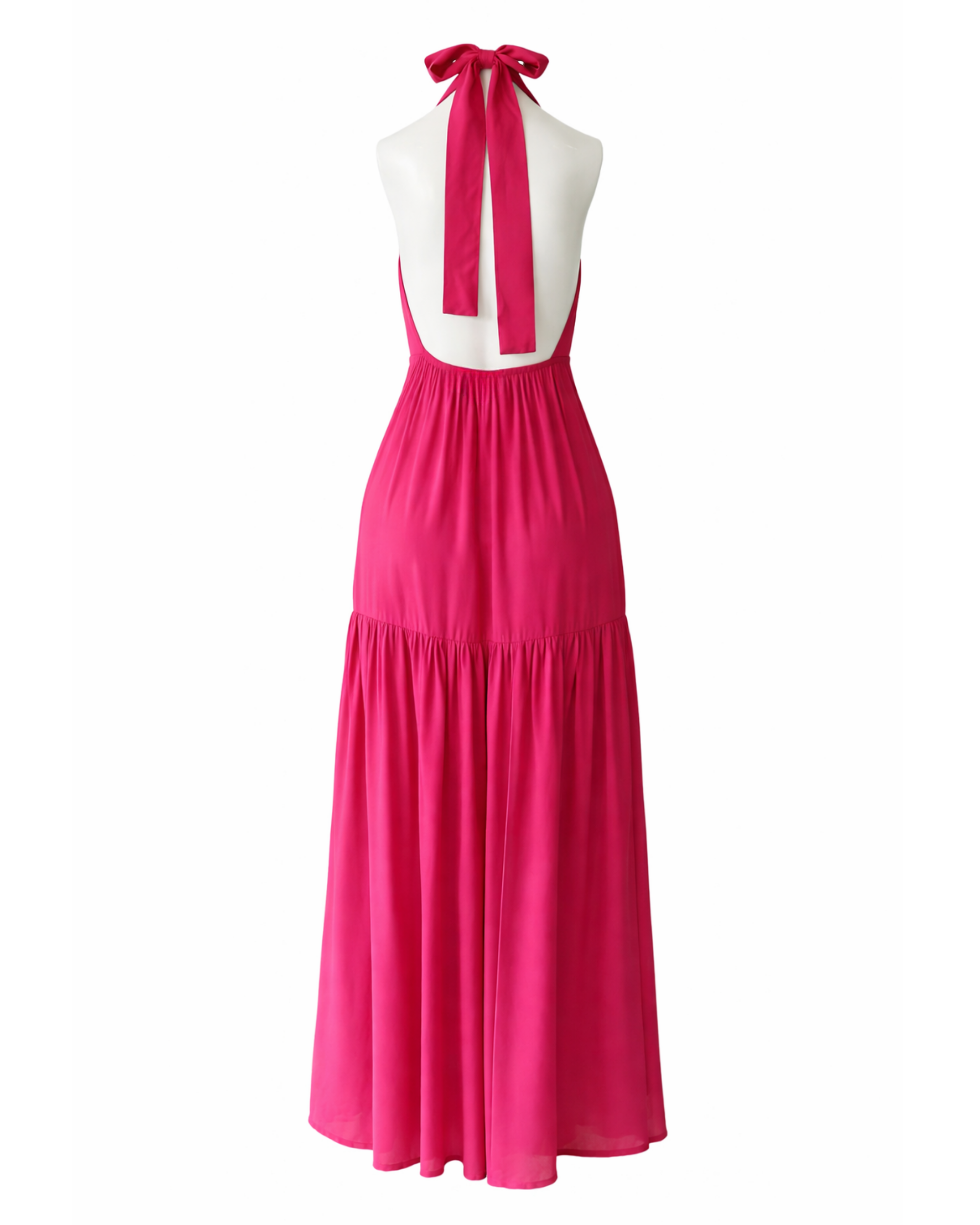 Vestido Maxi Fucsia Halter VE04