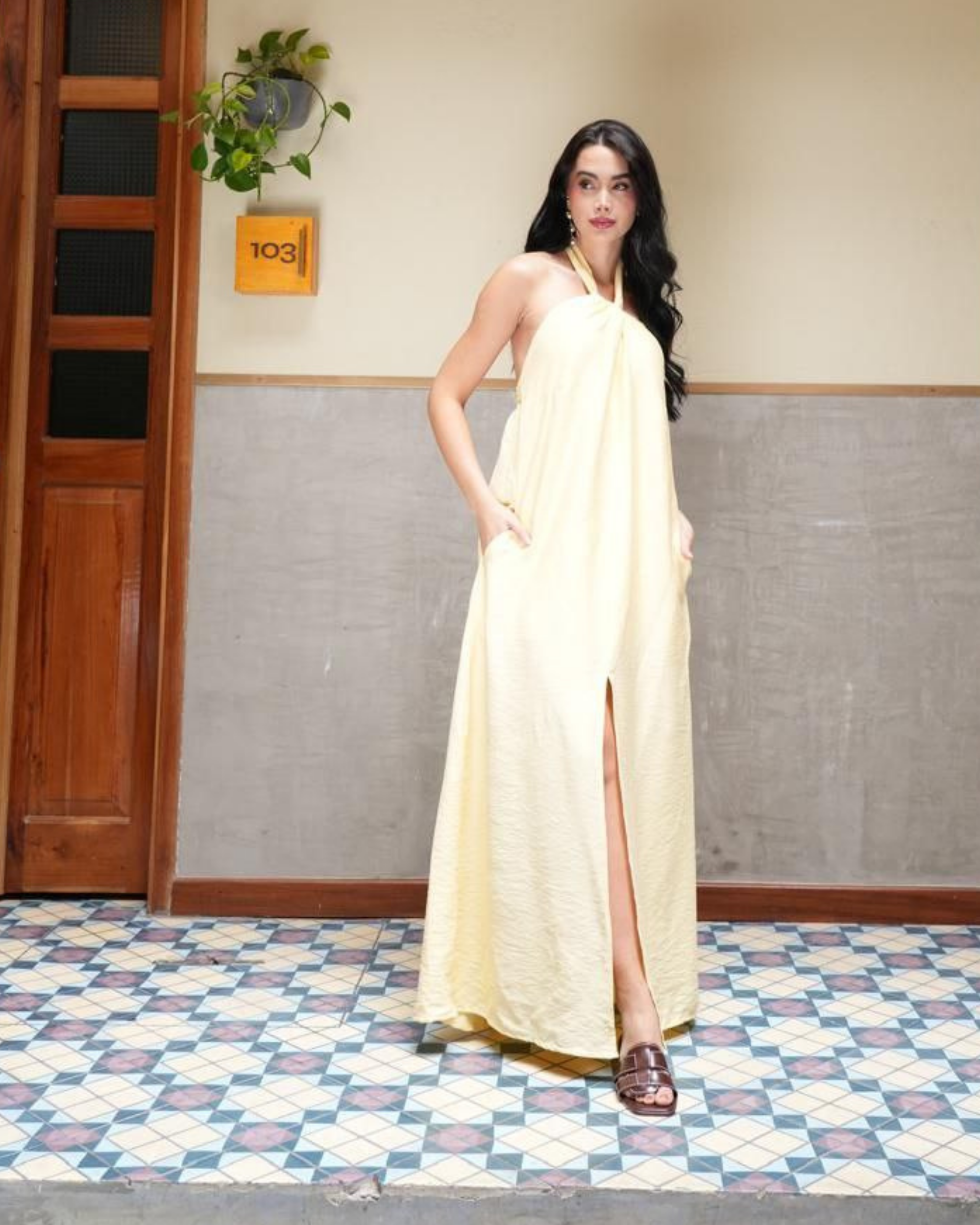 Vestido Maxi Halter Arena VE07